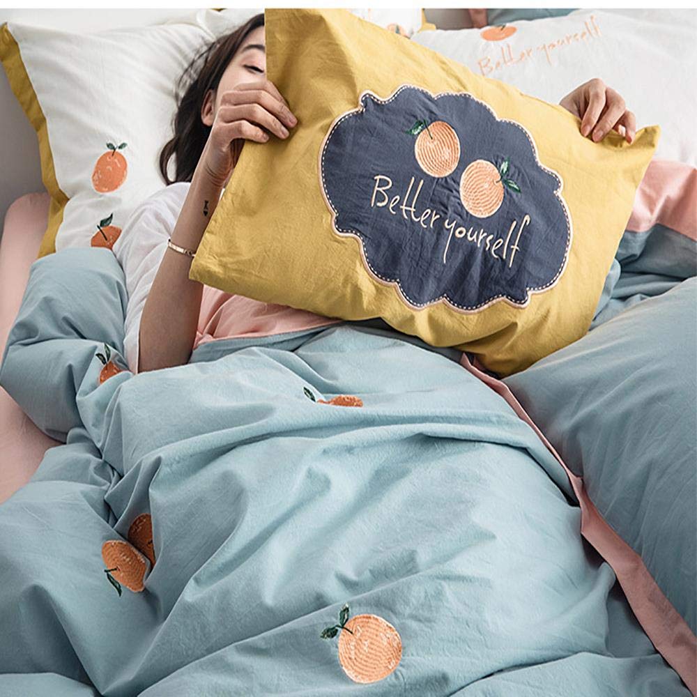 Amazon｜4ピースベッドシート、コットンかわいい女の子ハート